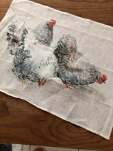 Load image into Gallery viewer, Three Chicken Tea Towel