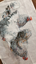 Load image into Gallery viewer, Three Chicken Tea Towel