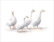 Load image into Gallery viewer, Four Ducks Tea Towel
