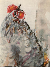 Load image into Gallery viewer, Three Chicken Tea Towel
