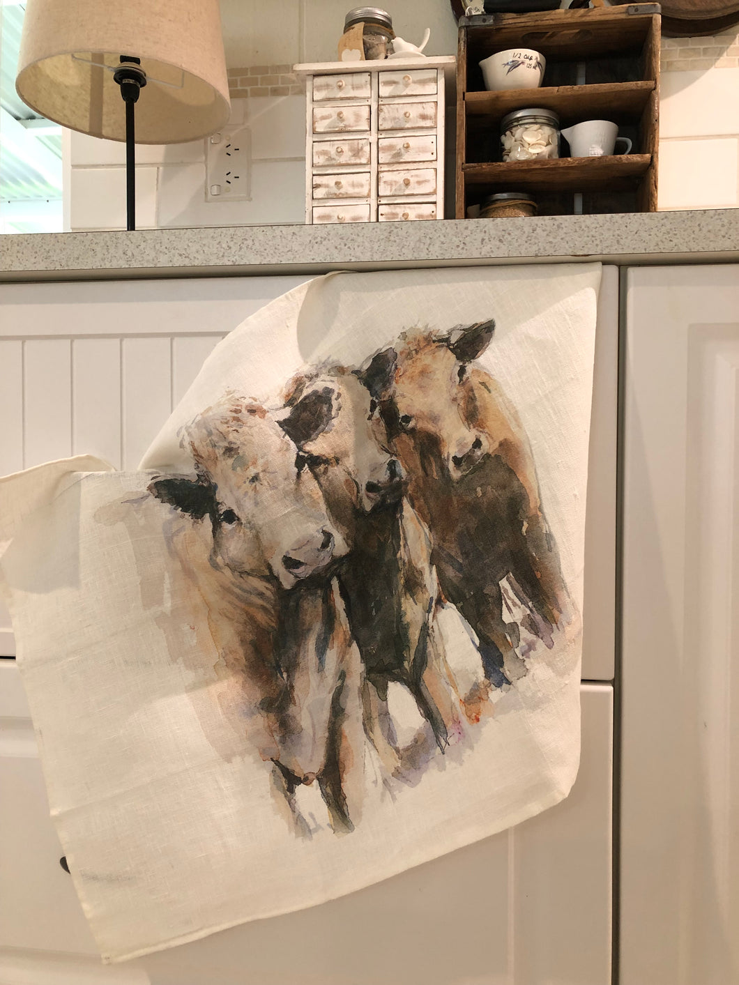 Brown Cows Tea Towel