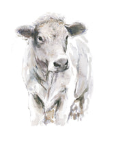 Load image into Gallery viewer, country cow, Australian linen teatowel, kitchen linen, watercolour on linen art
